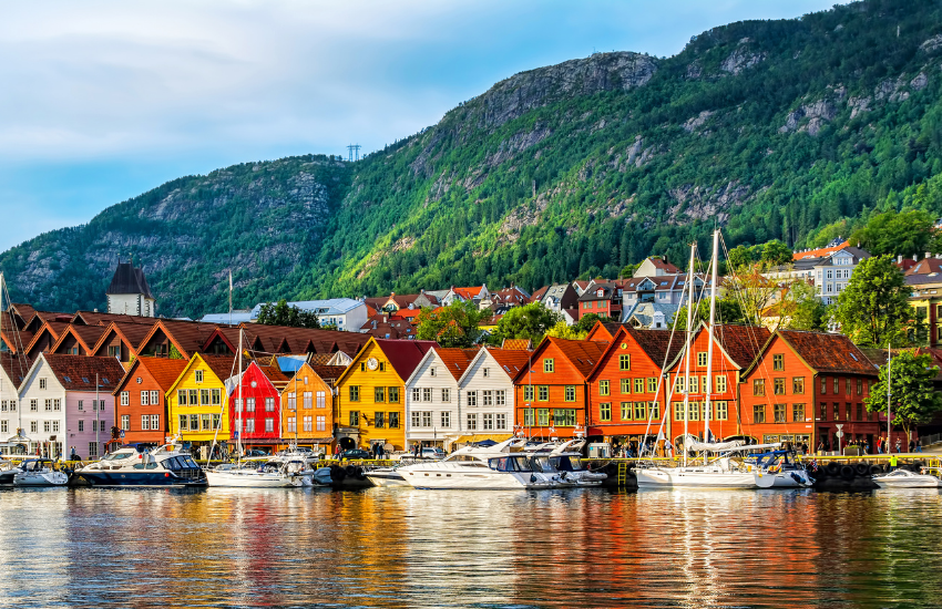 Bryggen hanseatic wharf bergen norway